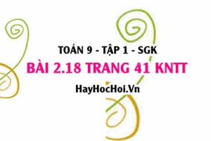 Bài 2.18 trang 41 Toán 9 tập 1 Kết nối tri thức